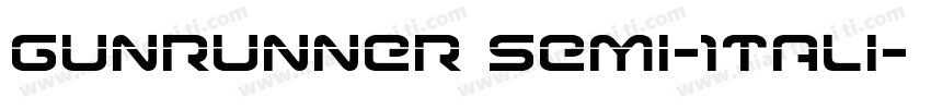 Gunrunner Semi-Itali字体转换